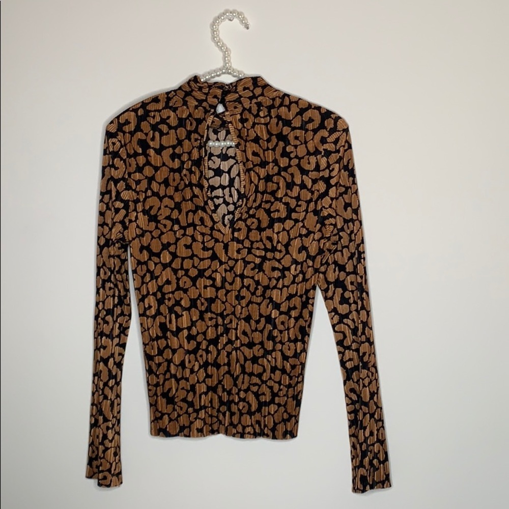 Leopard Print Topshop Turtleneck - Picture 2 of 5